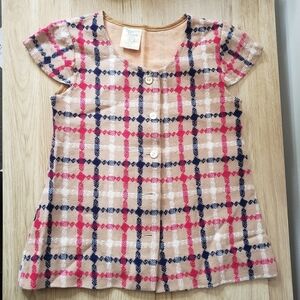 Vintage Simpsons Sears Baby Girl Plaid Top Tunic Dress 3 4 Mid Century M…